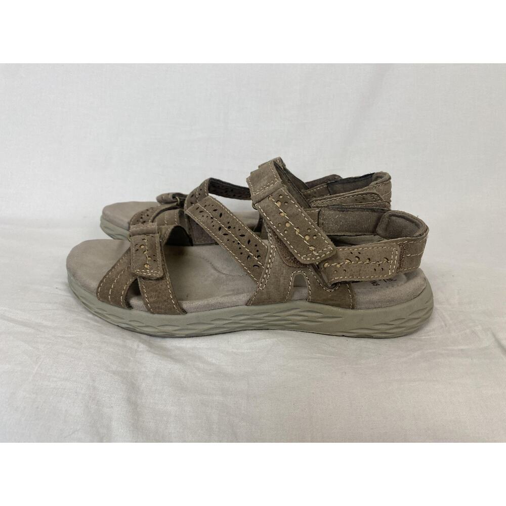 Earth Origins Sandal Women 9 Brown Suede Leather Strappy Westfield Wendy Granola - Picture 5 of 14